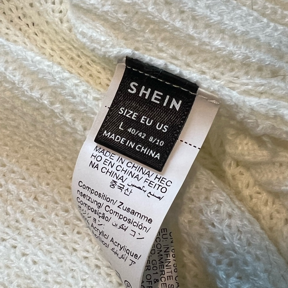 Cream Open-Front Knit Cardigan - Picture 3 of 3